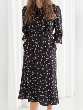 & Other Stories floral print midi dress